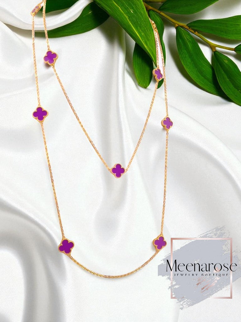 Four Clover Long Necklace