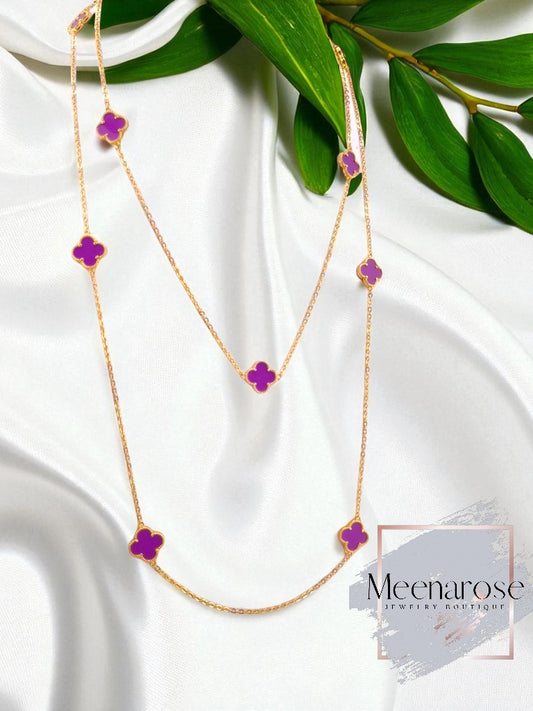 Four Clover Long Necklace