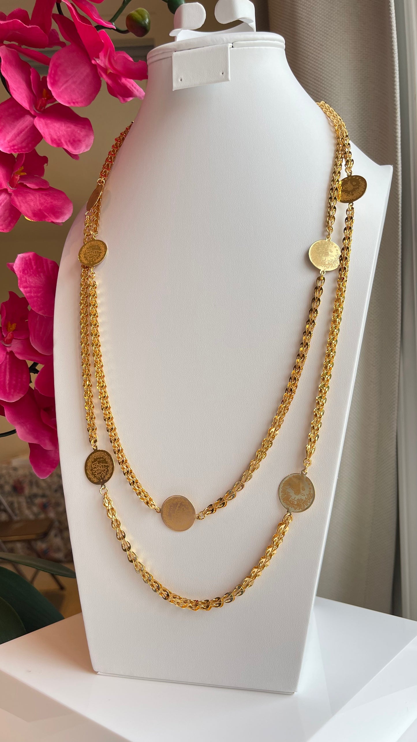 Lira Coin Layered Necklace