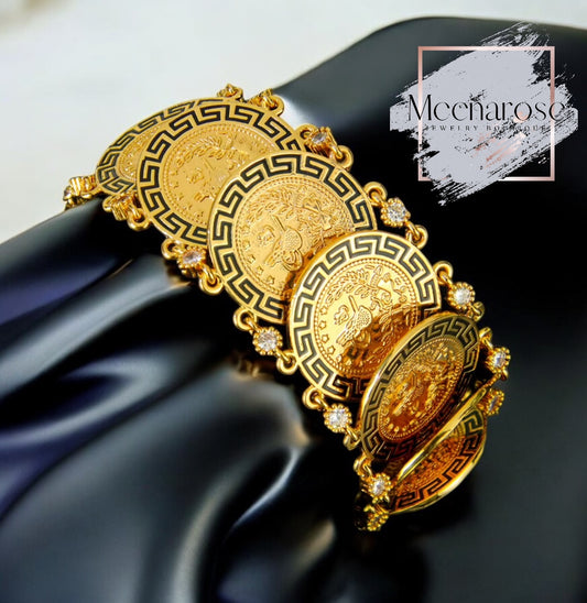Black Coin Bracelet