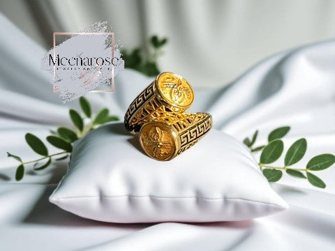 Othmani Ring with Black Pattens
