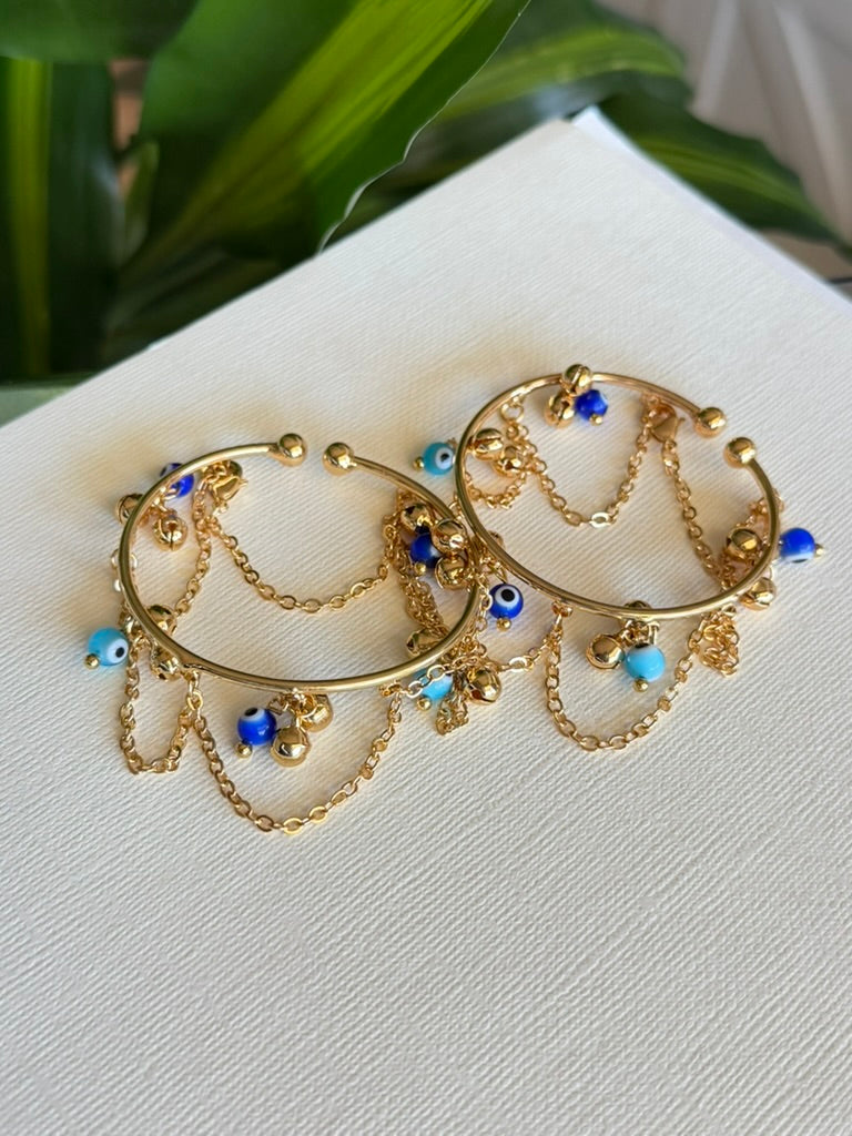 Blue Charms Kids Anklet Set