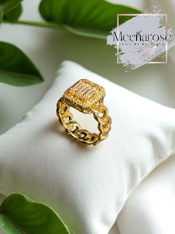 Zircon Chain Ring