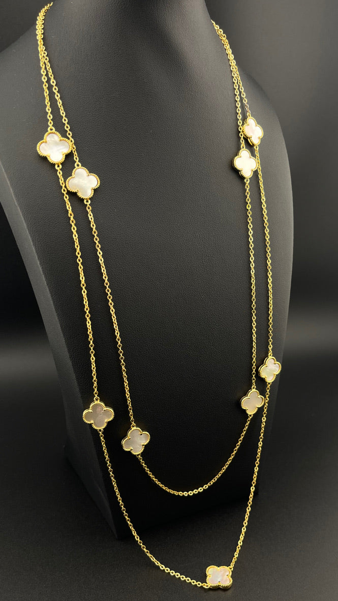 Four Clover Long Necklace