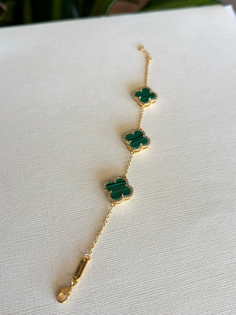 Four Clover Green Bracelet