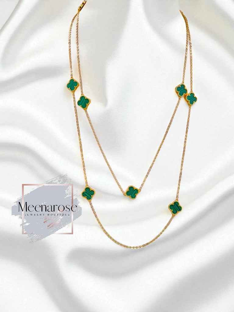 Four Clover Long Necklace