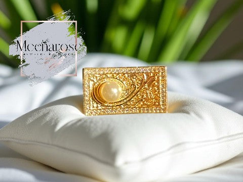 Islamic Pearl Rectangular Ring
