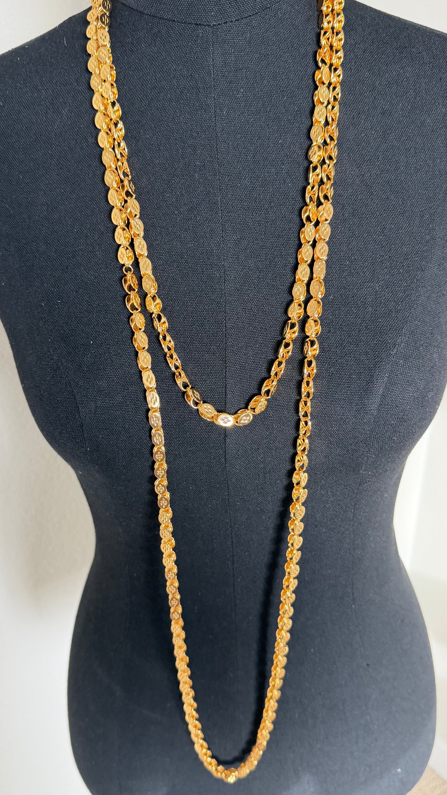 Two Meter Qarddon 21K Gold-Plated Necklace Small Beads