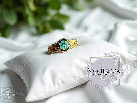 Turquoise Flower Ring