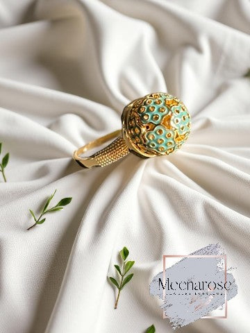 Turquoise Seven Eyes Sphere Ring