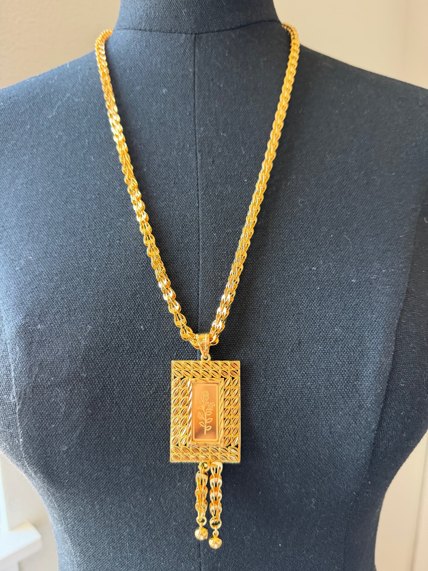 Flower Coin Necklace