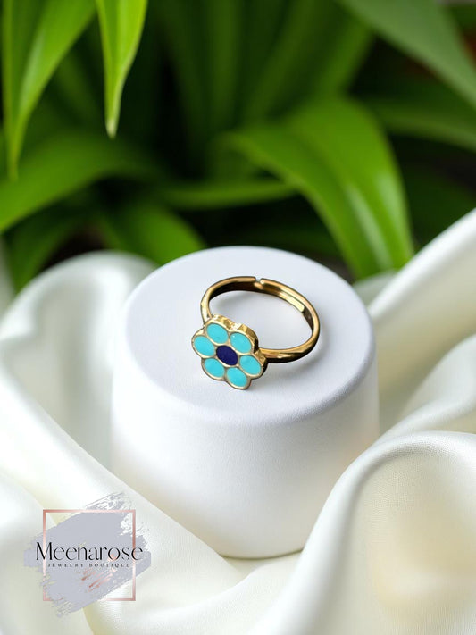 Flower Adjustable Kids Ring
