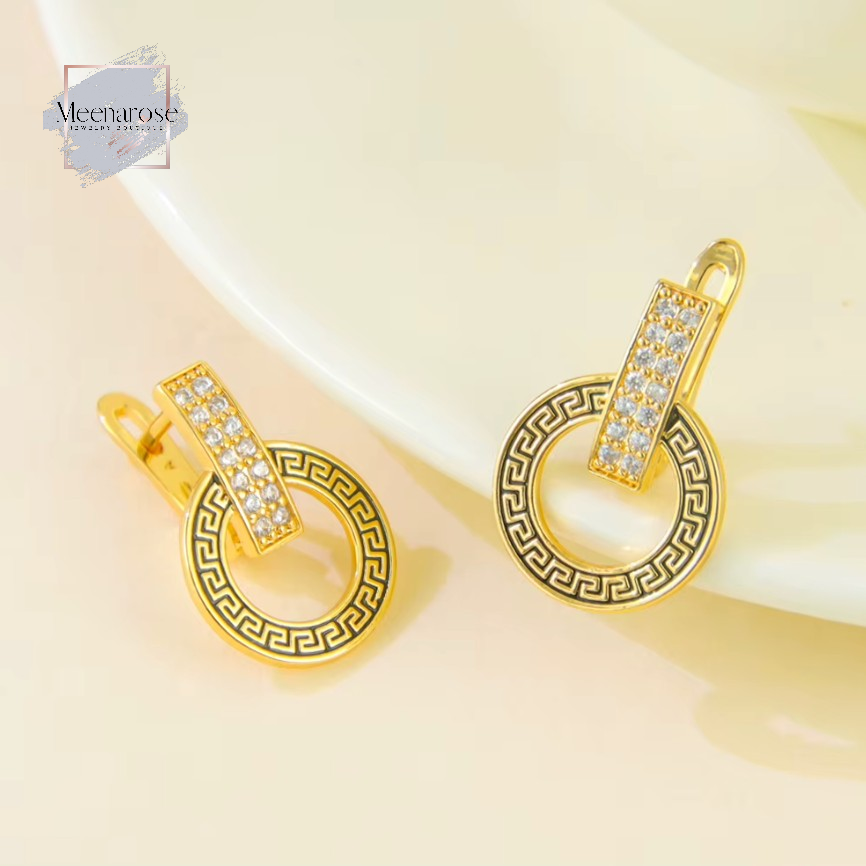 Geometric Balck Studs Earrings