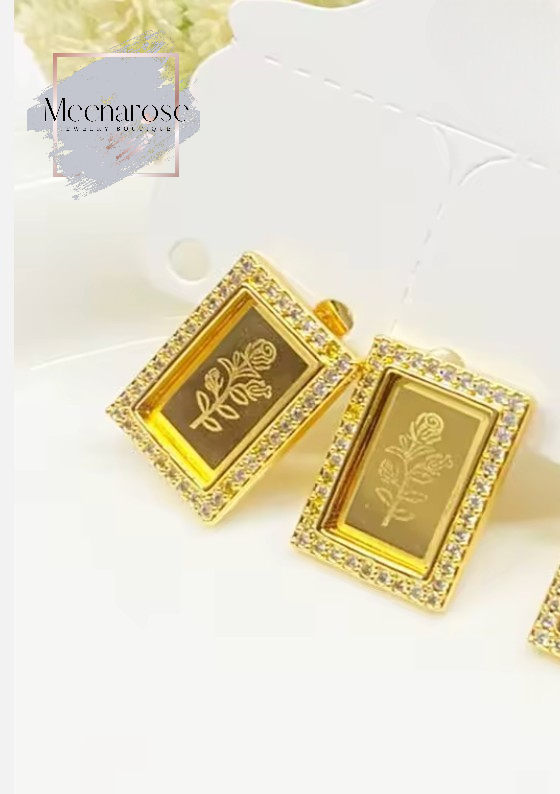 Turkish Antique Rose Studs