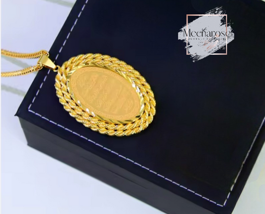 Oval Ayat Al-Kursi Necklace