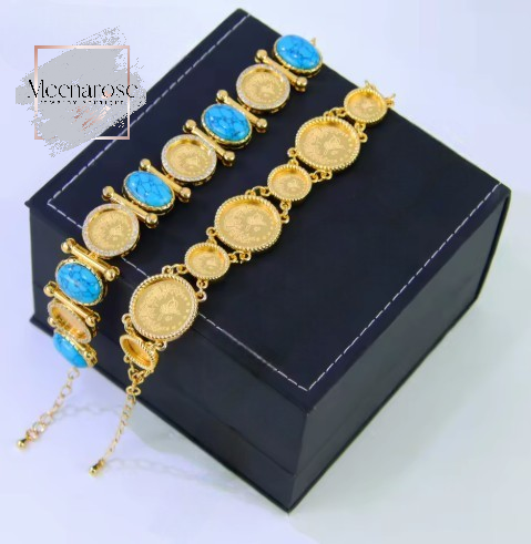 Middle Eastern Lira with Fairouz Stone Bracelet