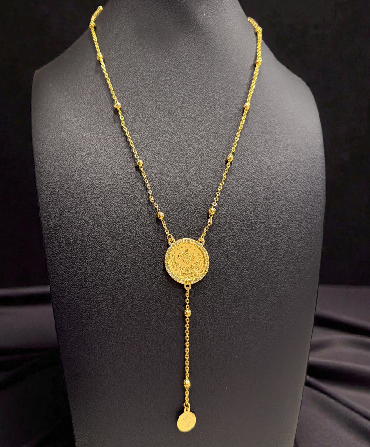 Rashadi Coin Gold Plated Pendant Necklace