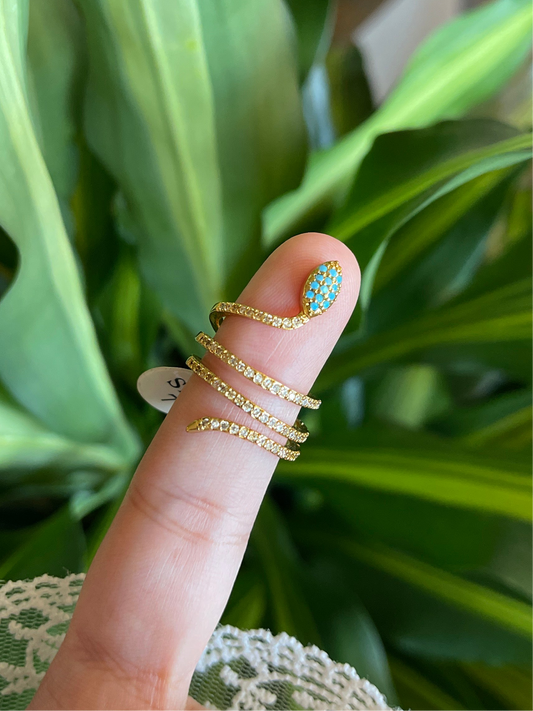 Zircon Snake Ring