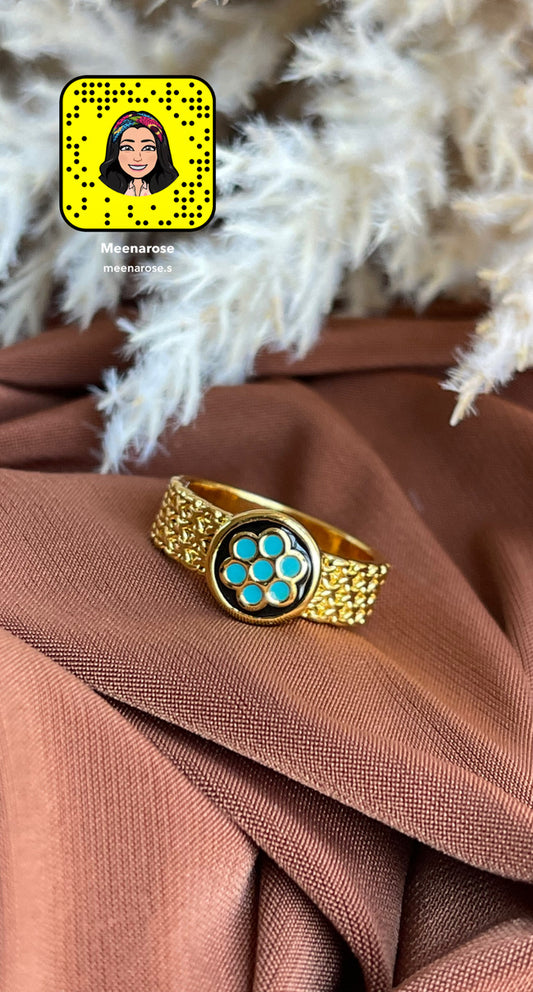 Turquoise Flower Ring