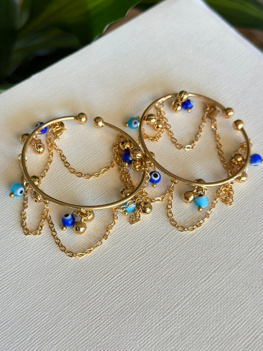 Blue Charms Kids Anklet Set