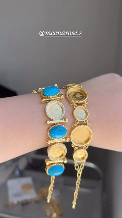 Middle Eastern Lira with Fairouz Stone Bracelet