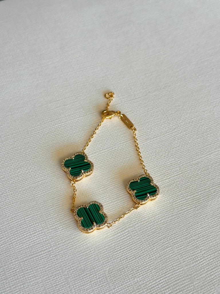 Four Clover Green Bracelet