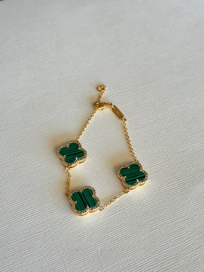 Four Clover Green Bracelet