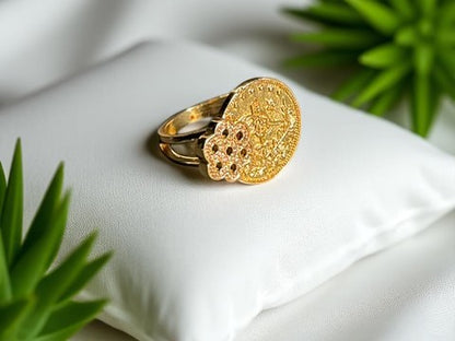 Coin Zircon Ring