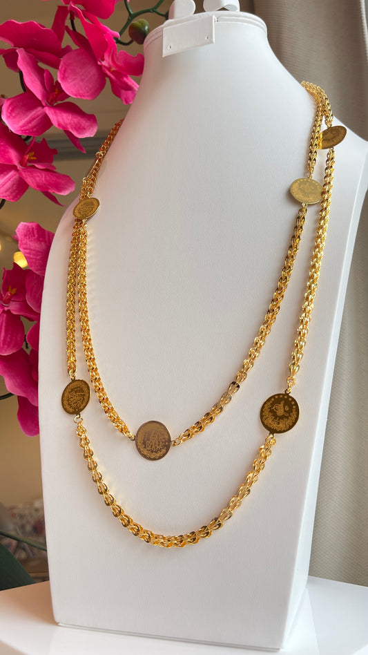 Lira Coin Layered Necklace