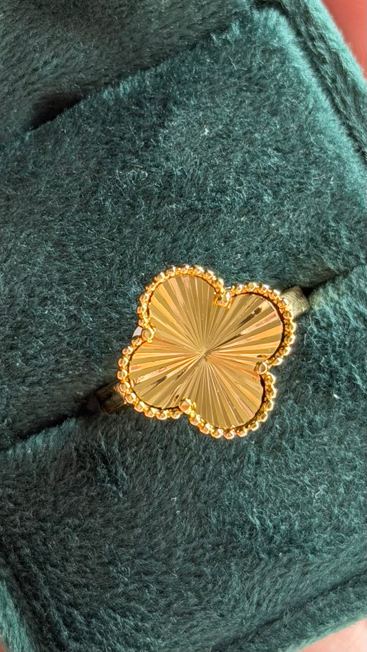 Floral Design Gold Plated Ring