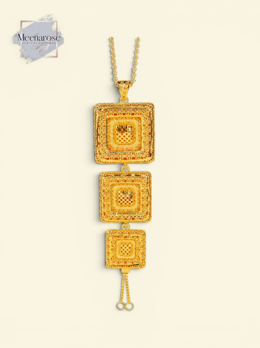 Drape Square Pendant with Chain