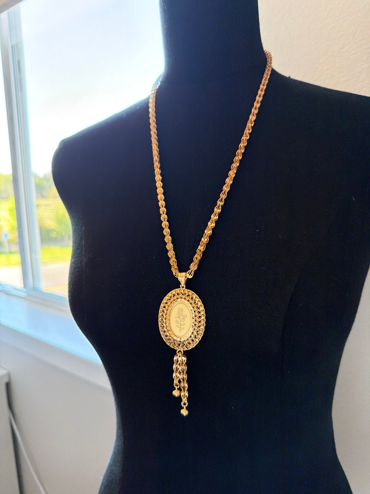 Flower Coin Necklace
