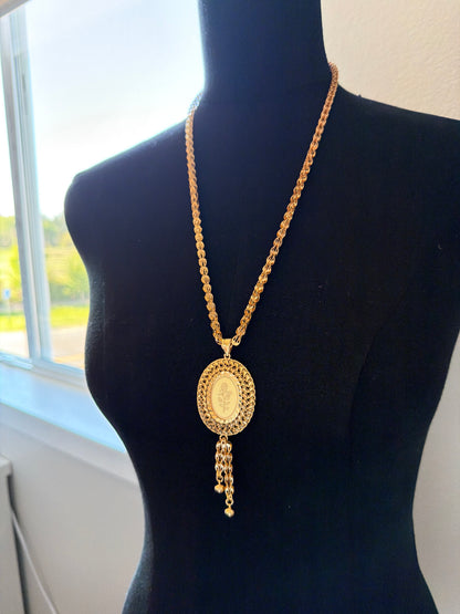 Flower Coin Necklace