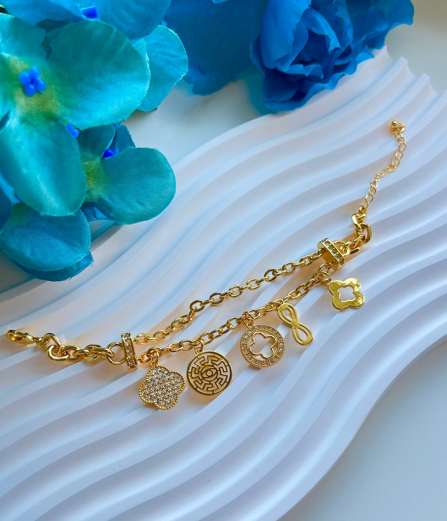 Bracelet Zircon Charms