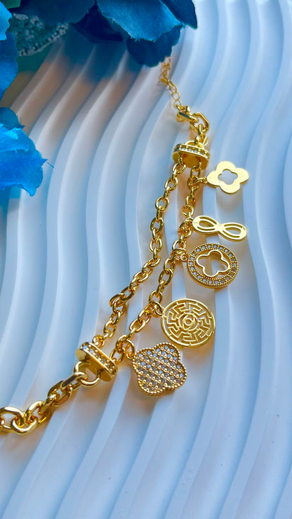 Bracelet Zircon Charms