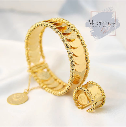 Stacked Coins Bangle