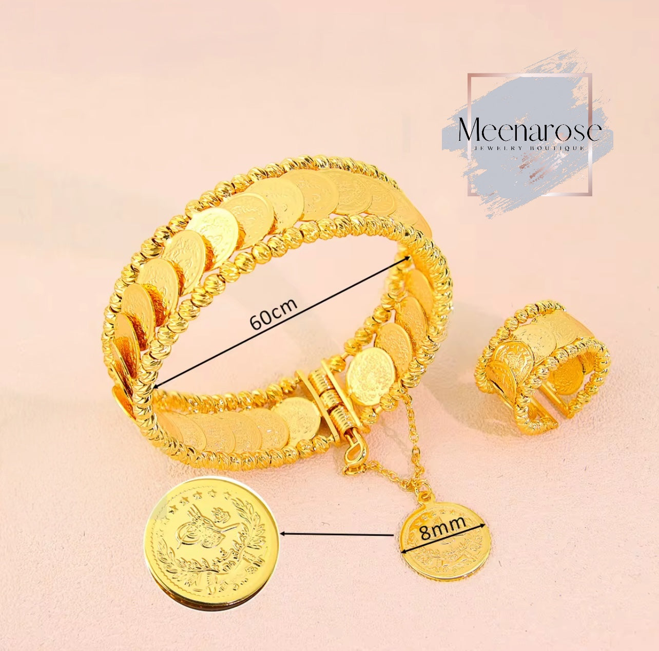 Stacked Coins Bangle