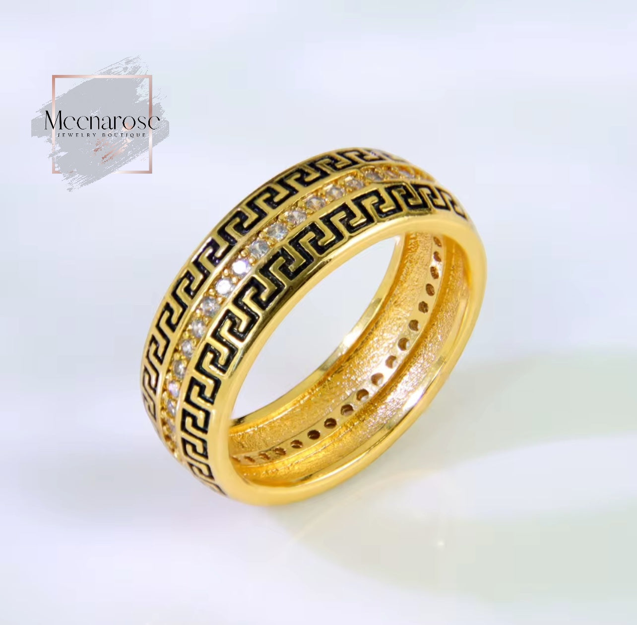 Black Pattern Ring