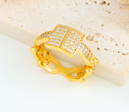 Tbar Zircon Ring
