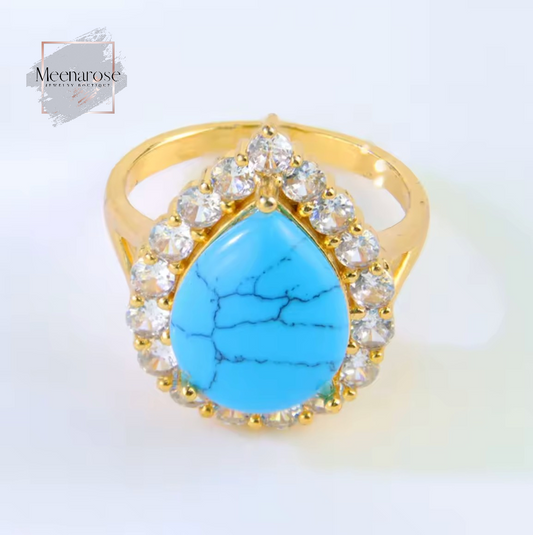 Fairouza Eye-Drop Ring