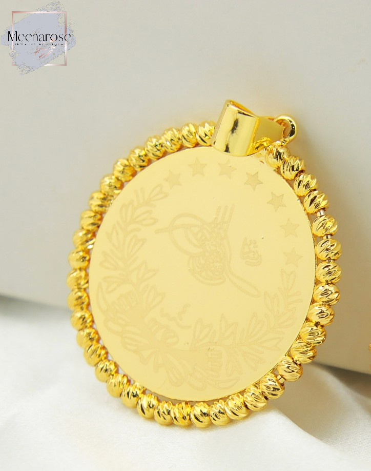 Large Coin Beads Pendant