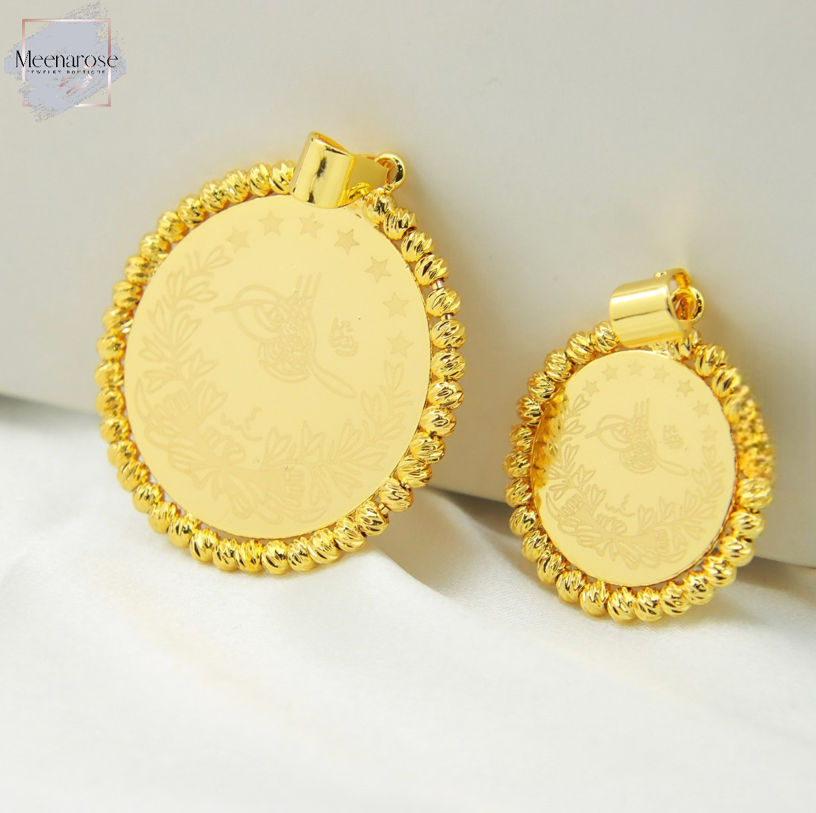 Large Coin Beads Pendant