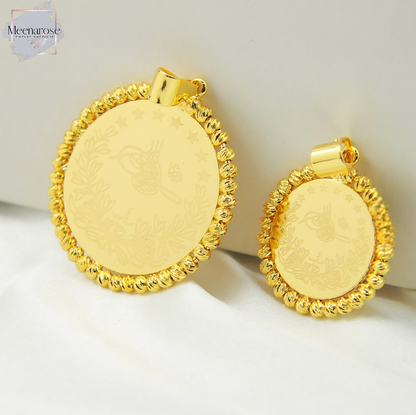 Large Coin Beads Pendant