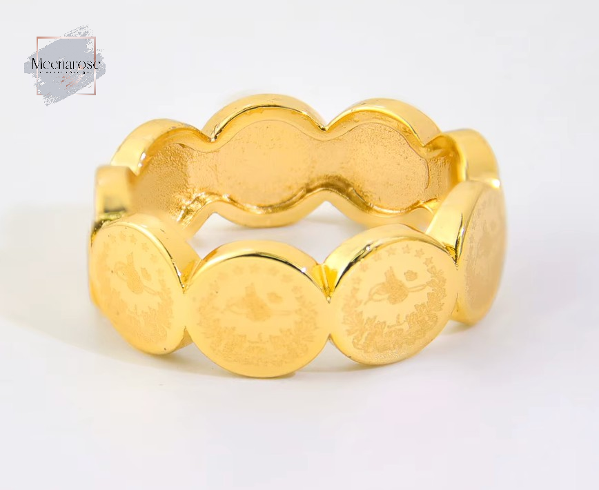 Lira Coin Print Ring