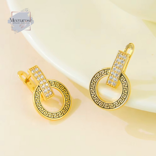 Geometric Balck Studs Earrings