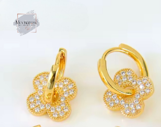 Leaf Drop-Down Earrings