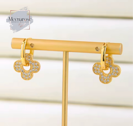 Leaf Drop-Down Earrings