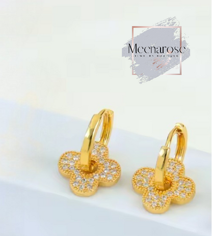 Leaf Drop-Down Earrings