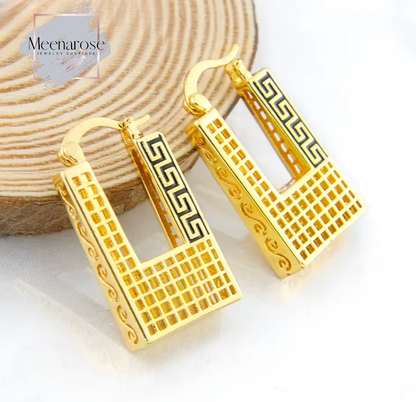 Hoop Geometric Earrings