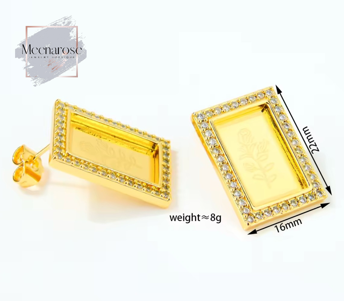 Turkish Antique Rose Studs